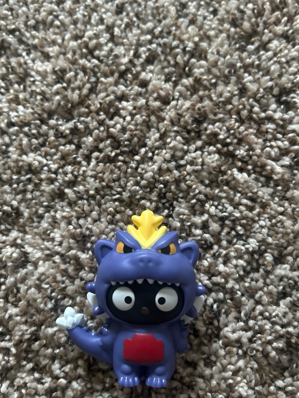 McDonald's Purple Dinosaur Monster Figure with Yellow Crest and Red Chest